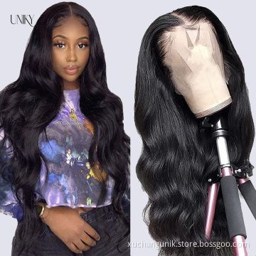 Long Human Hair Body Wave Closure Brazilian Virgin HD Lace Frontal Wig Black Women 16 18 20 22 24 26 28 30 32 34 36 38 40 Inch